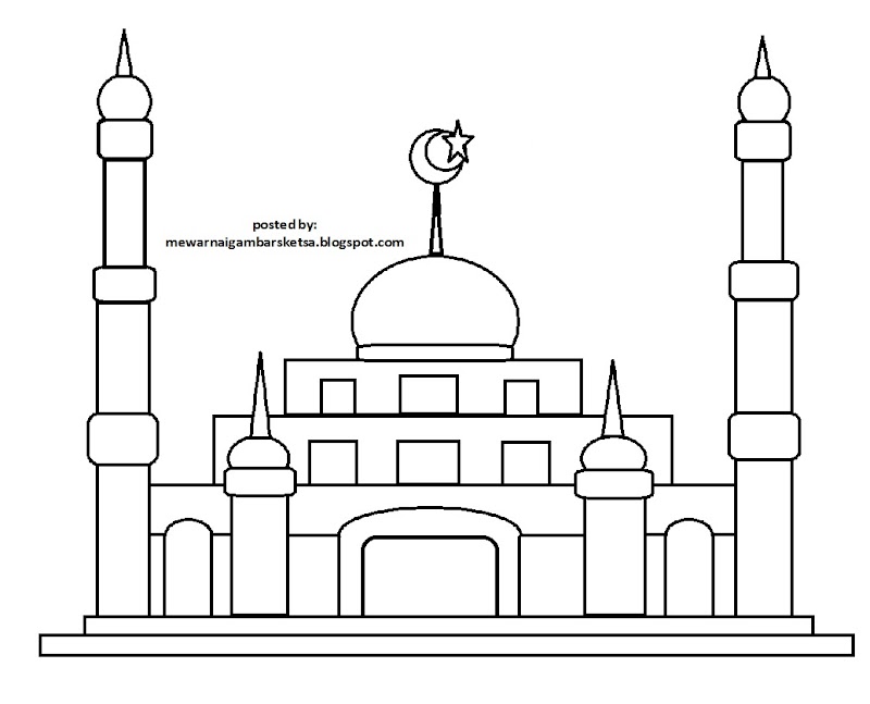 Info Populer Sketsa Gambar Arsitektur Masjid, Info Terbaru!