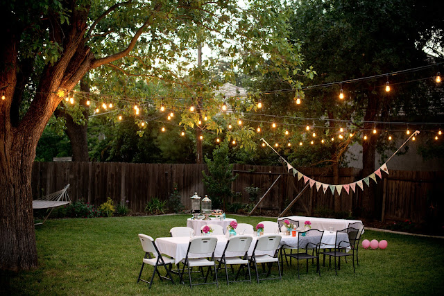 backyard party lighting