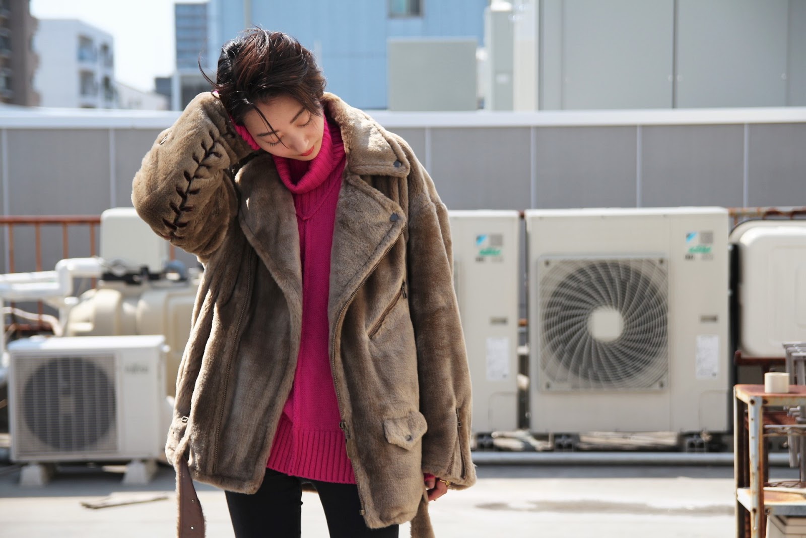 期間限定送料無料 17AW フェイクファー G.V.G.V. ジャケット 17AW