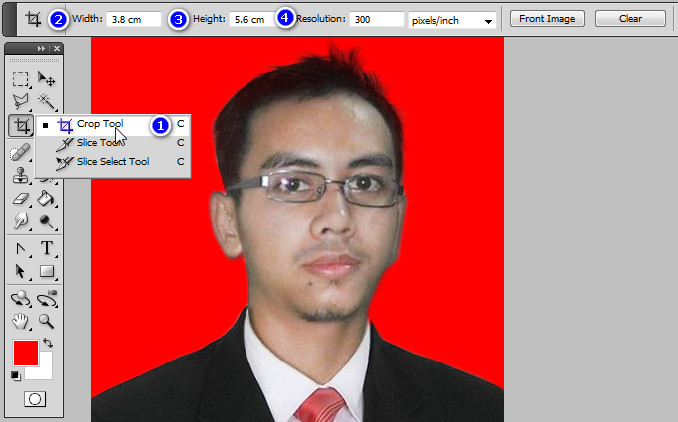 Cara praktis membuat pas foto dengan photoshop + tutorial 