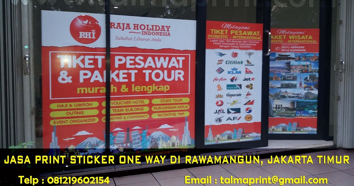 jasa cetak sticker one way di jakarta Buka 24 jam TALMAPRINT