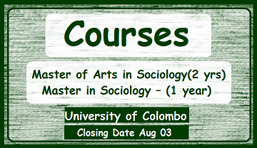 Course : Masters Course in Sociology 