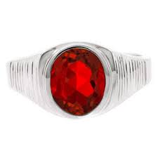 Nhẫn bạch kim đá Ruby