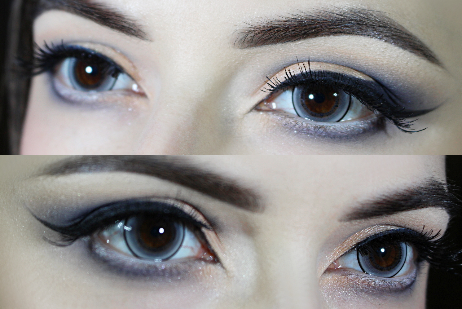 big anime eyes makeup circle lens contacy before after effect