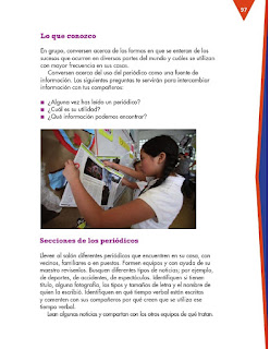 Apoyo Primaria Español 3er grado Bloque 3 lección 3 Práctica social del lenguaje 9, Difundir noticias sobre sucesos en la comunidad 