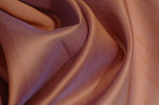 Rose Brown Cotton Silk Fabric