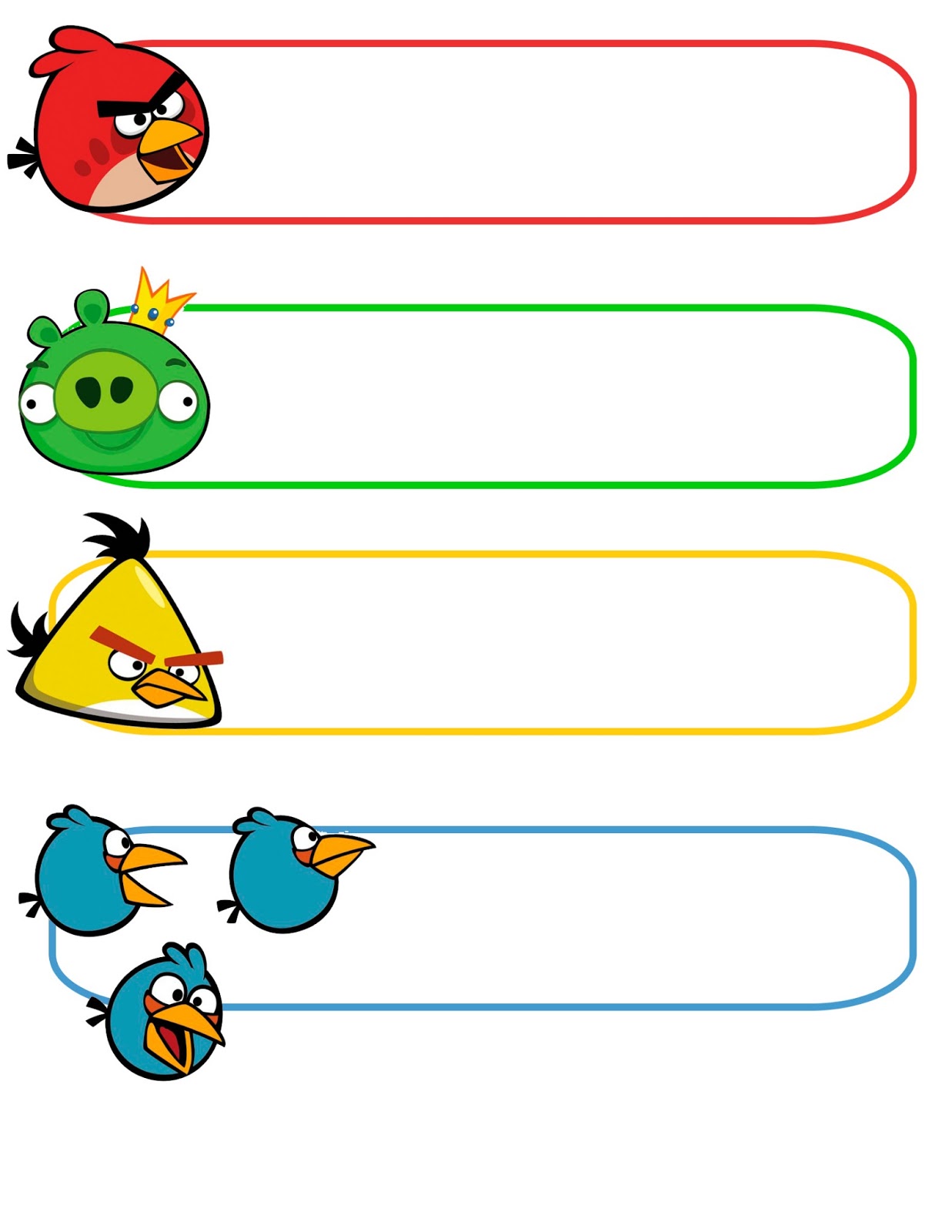 Закладки для книг Angry Birds