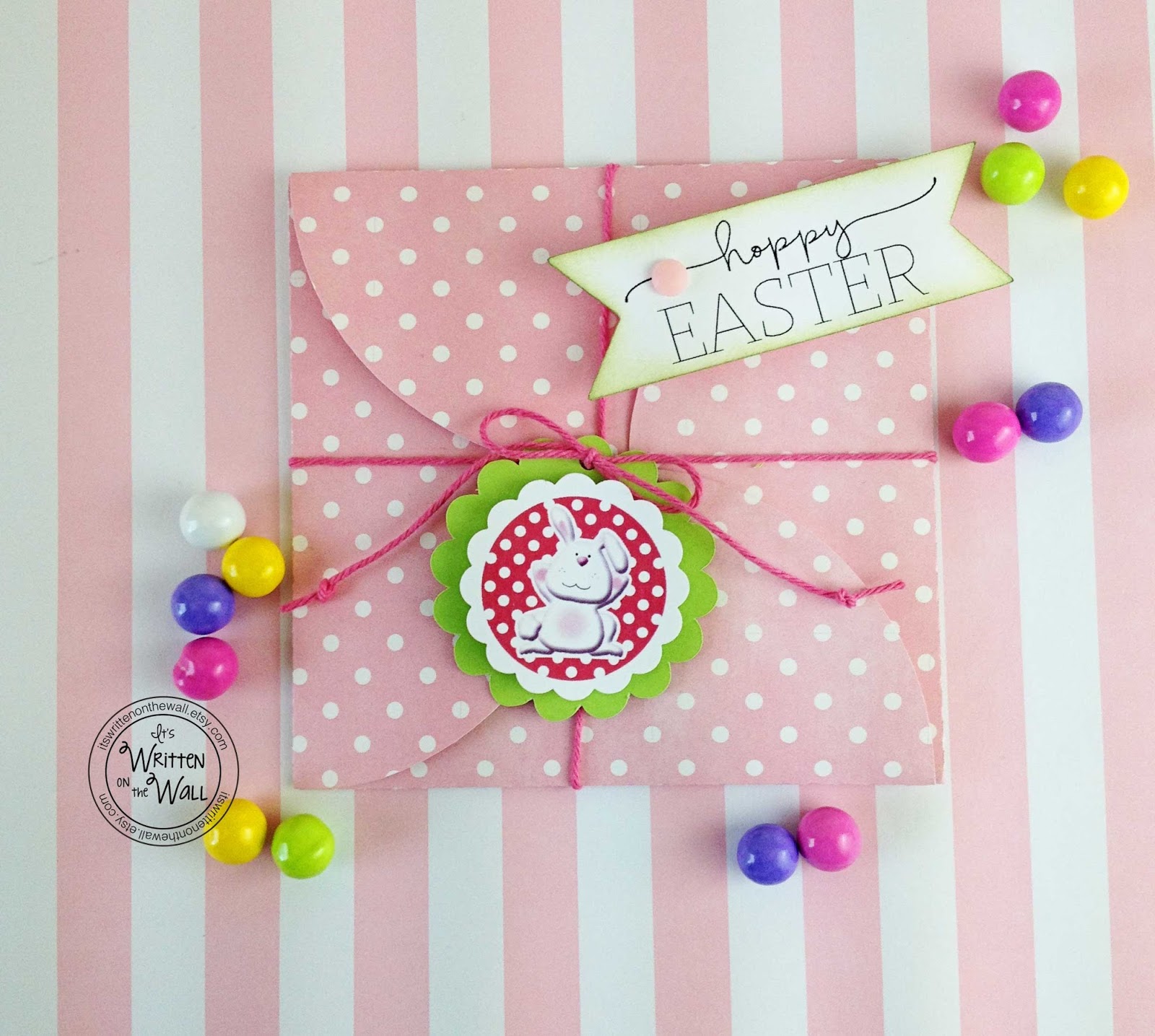 It's Written on the Wall Wrap up a Gift Card for Easter Baskets in