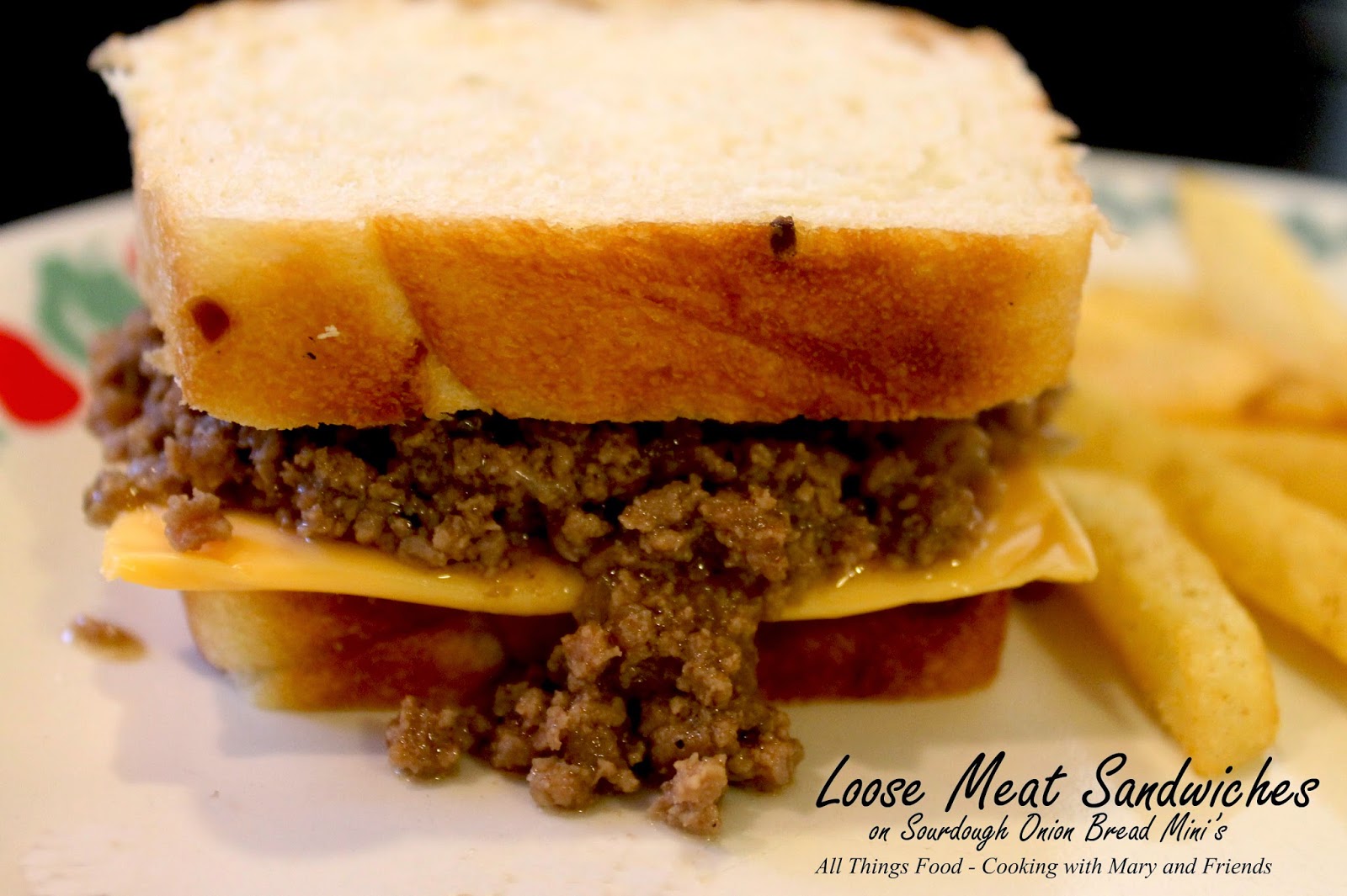 Cooking With Mary and Friends Loose Meat Sandwiches on Sourdough Onion