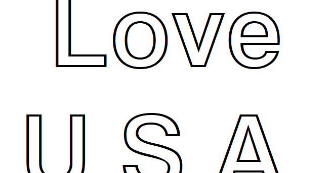 Colouring Place I Love USA colouring - USA