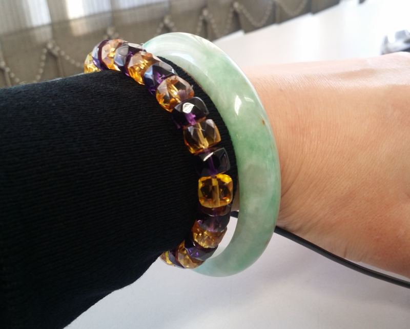 Jade Blogger My Jade Bangle is the Right Size for Me, But it Goes Half Way Up My Arm to My Elbow