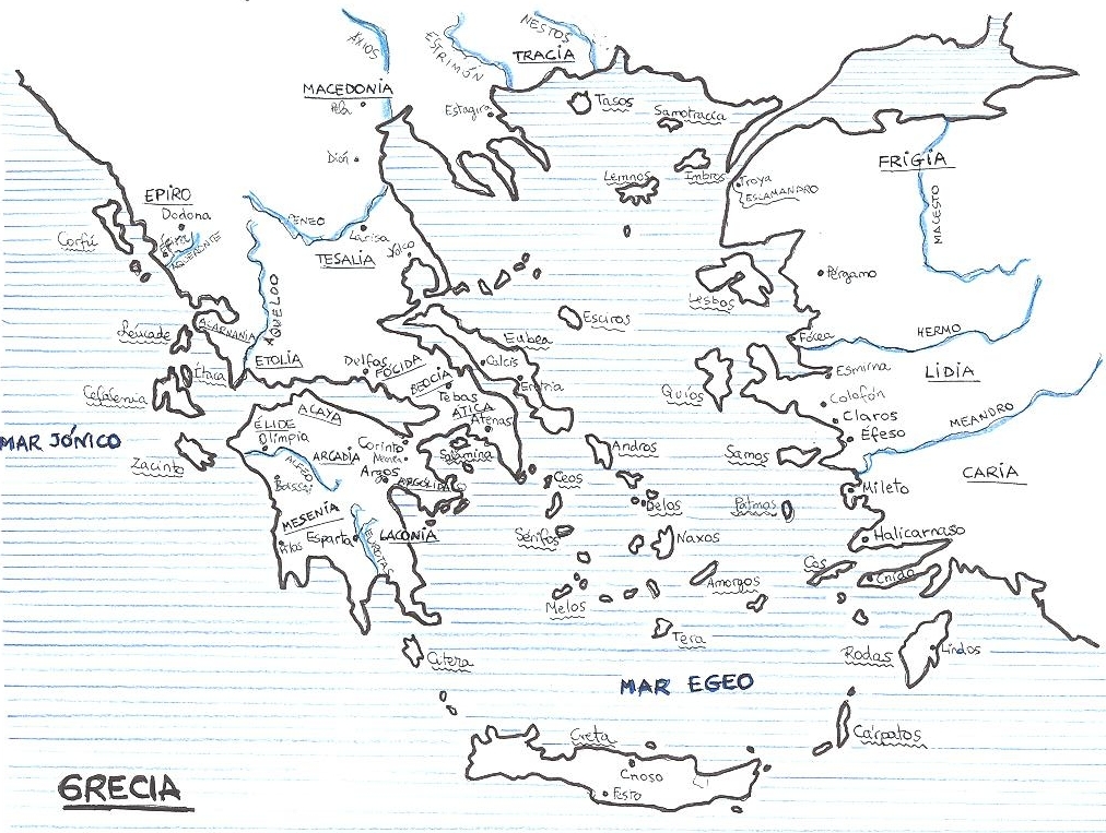 El Mapa De Grecia Antigua