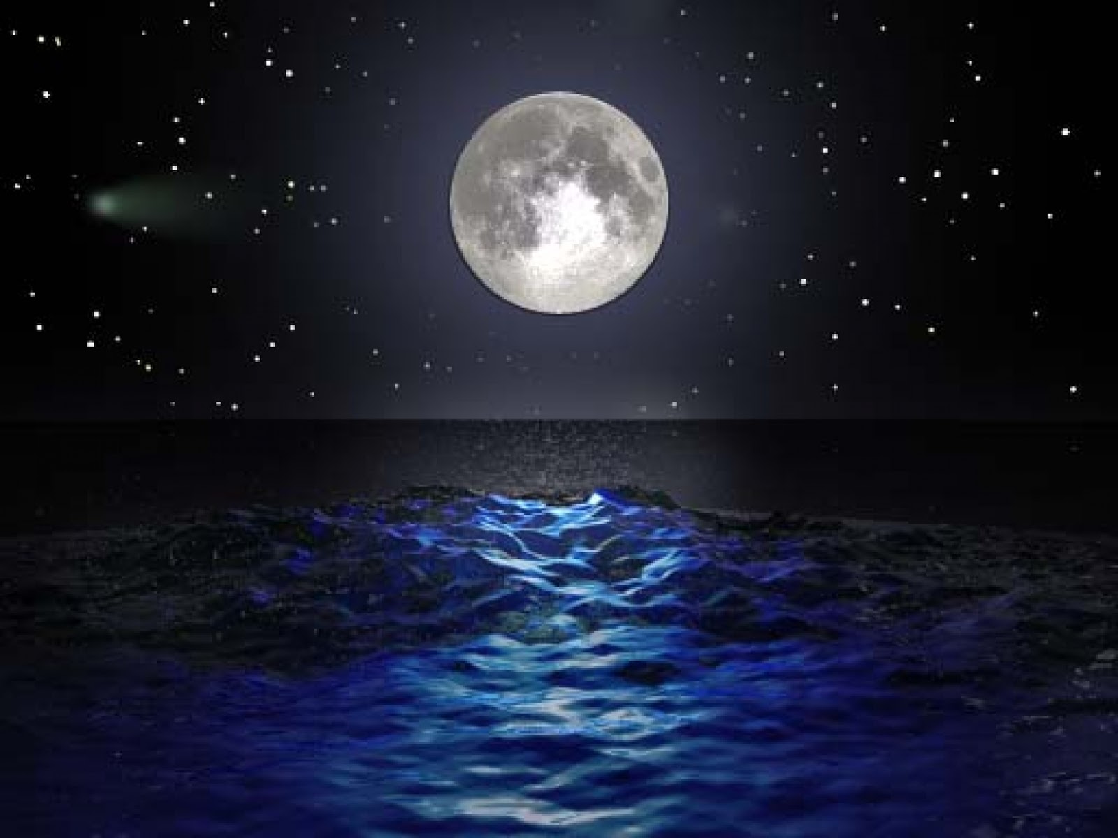 Притяжение воды в океанах луной