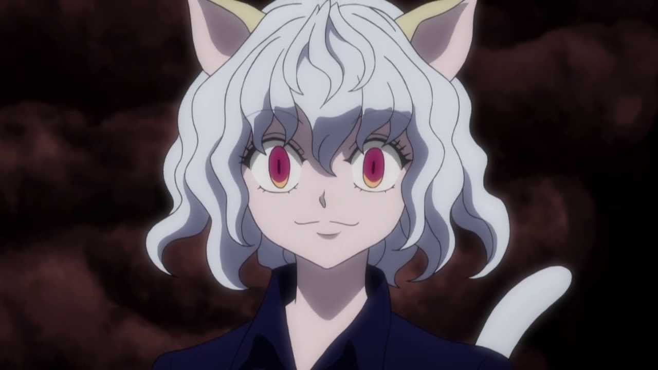 Karakter Hunter x Hunter Neferpitou ceria dan bahagia