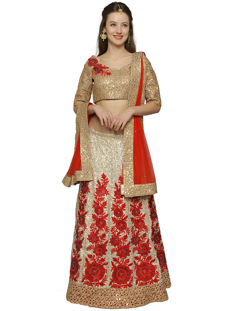Silk Wedding Lehenga Myntra