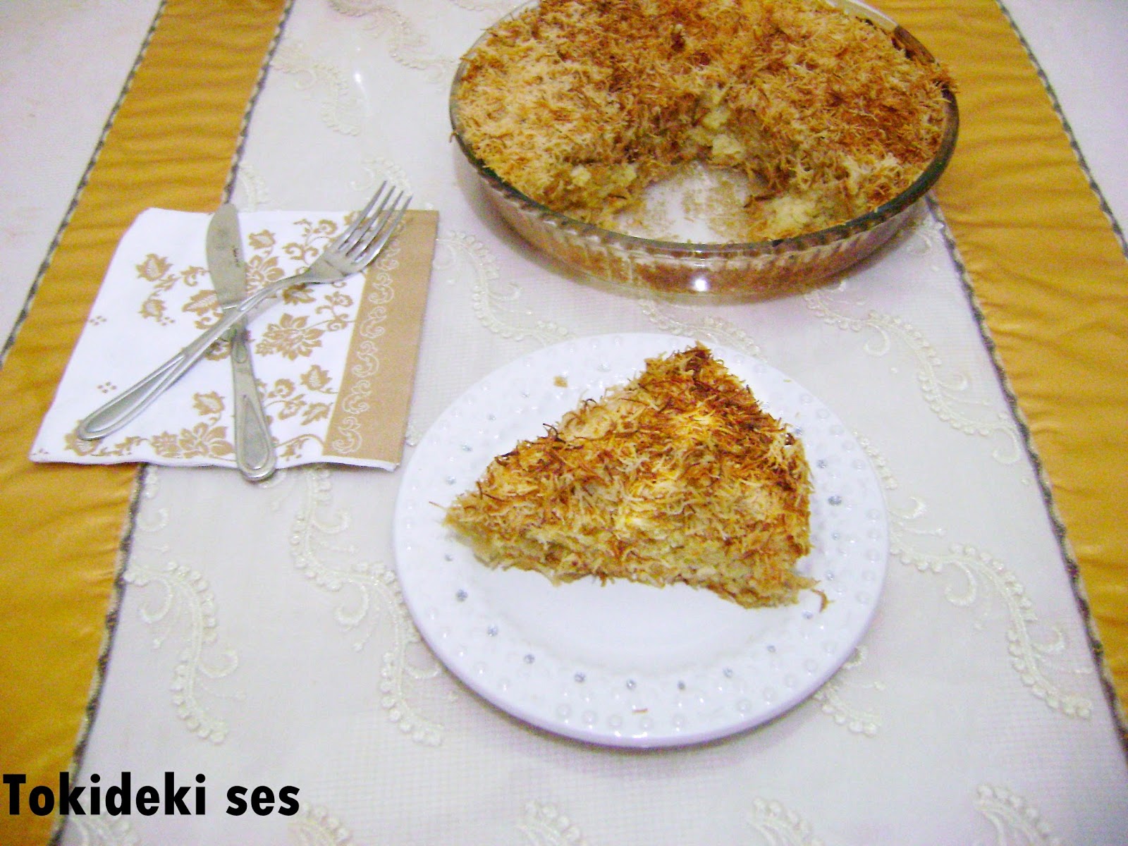 Tel kadayıflı kek tatlısı tarifi