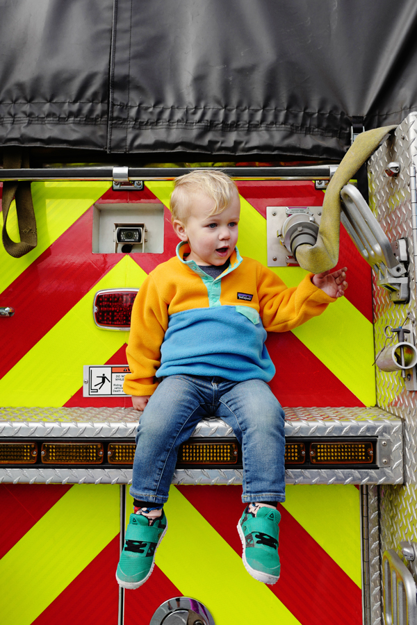 fire truck at touch a truck day in san jose