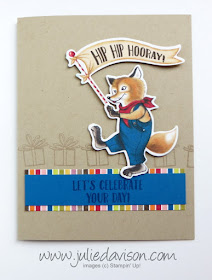 Stampin' Up! Birthday Memories Die Cut Fox Card ~ Birthday Delivery ~ 2017-2018 Annual Catalog ~ www.juliedavison.com