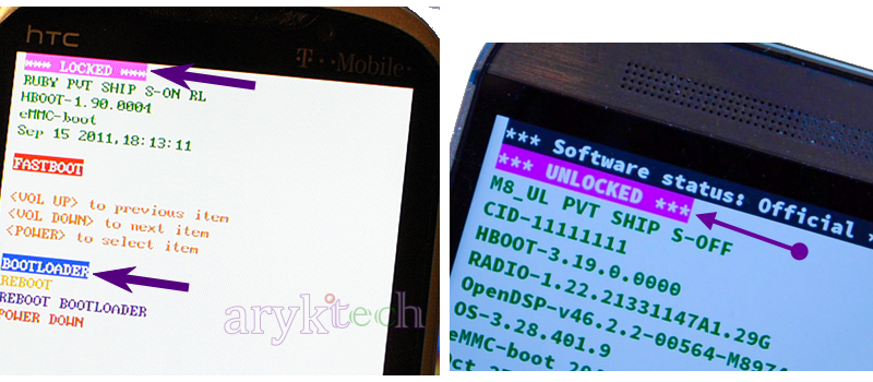 HTC Unlocked Locked Bootloader