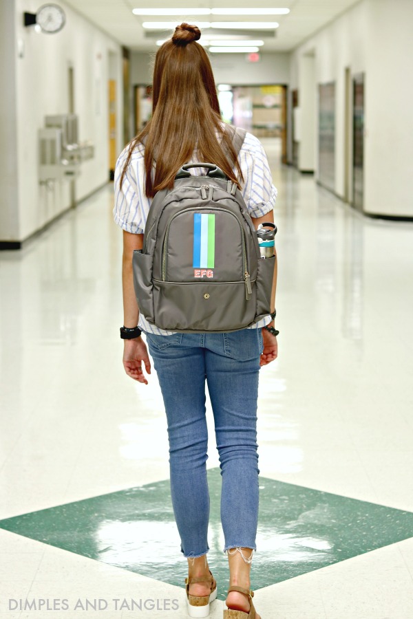 custom backpack, monogrammed backpack, school supplies, small business