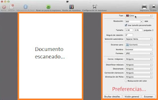escanear un documento en mac