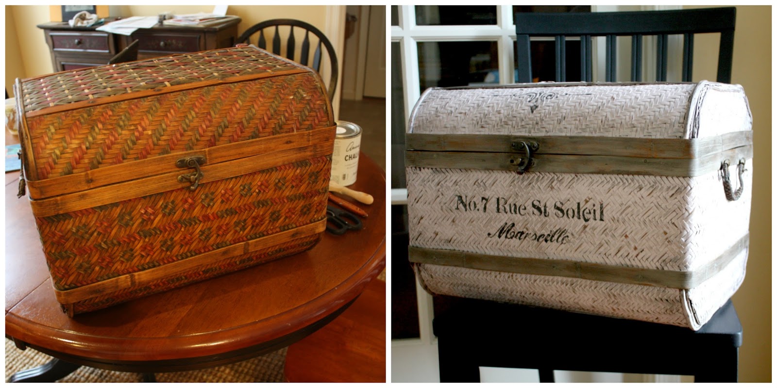 Decorative trunk before and after Decorative trunk before and after