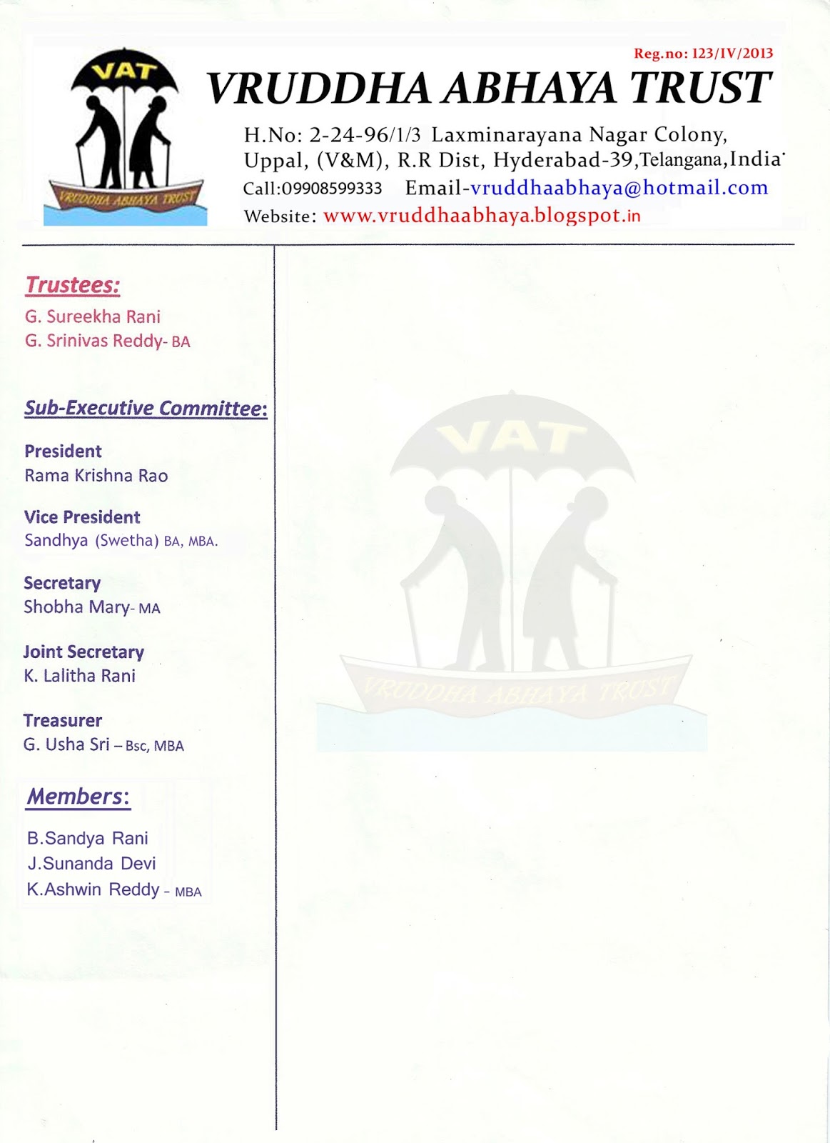 VRUDDHA ABHAYA TRUST Trust Letter Pad vruddha-abhaya-trust-trust-letter-pad