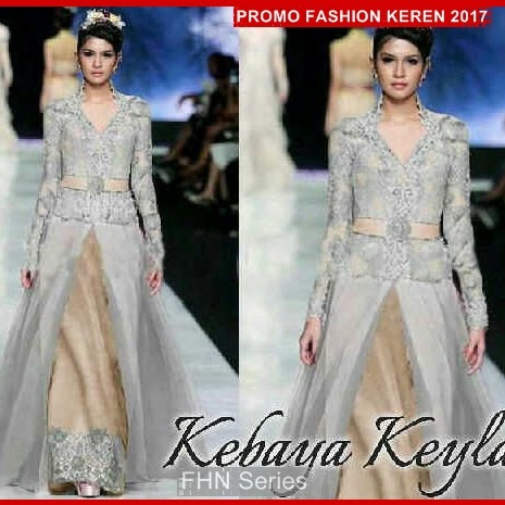 FNH094 Kebaya Model KEYLA SL Dress Silver Velvet BMG