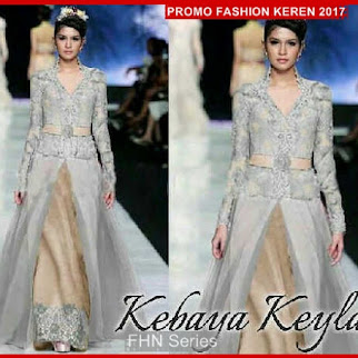 FNH094 Kebaya Model KEYLA SL Dress Silver Velvet BMG
