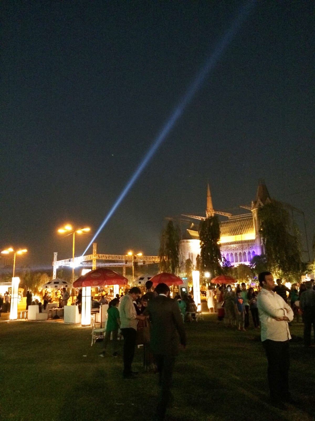 Karachi Eat Food Festival - Frere Hall at night