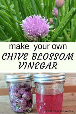 Chives, chive blossoms and chive flavored vinegar.