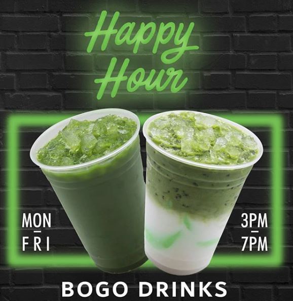 Mon Fri Enjoy BOGO FREE Drinks Mr. Matcha During "Matcha Hour"