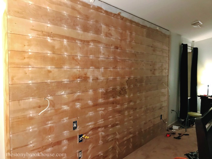 How To Build A Shiplap Accent Wall The Stonybrook House