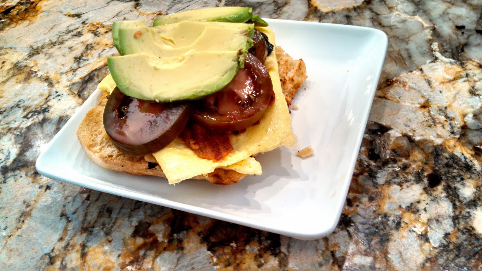 Quick and Easy Breakfast Sandwich on Cheese Focaccia Bread Eat My