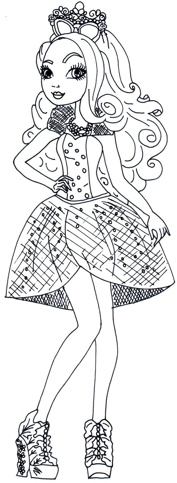 Free Printable Ever After High Coloring Pages Apple White