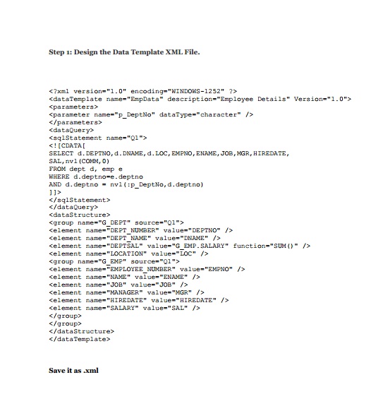 data template in xml publisher Amar Alam Oracle Apps Technical World
