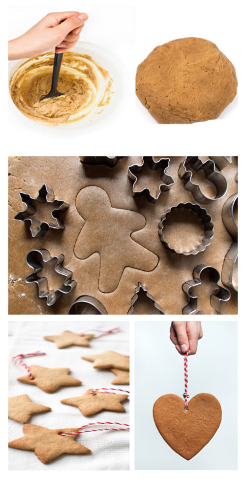 DIY CINNAMON ORNAMENTS: easy recipe & makes the entire home smell just like Christmas! #cinnamonornaments #cinnamonornamentrecipe #cinnamonornamentsbaked #ornamentsdiy #ornamentsforkidstomake #christmasdecorations #christmascrafts