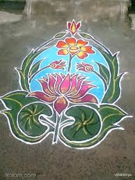 Rangoli Designs With Flowers