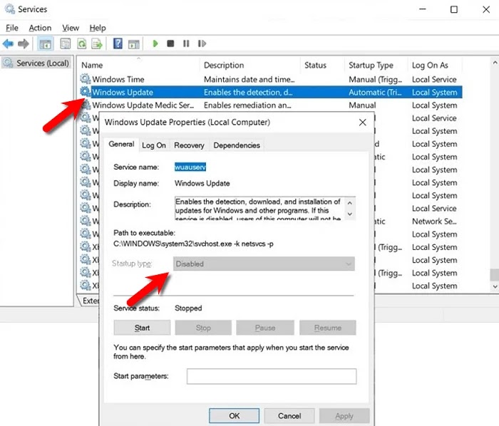 Disable Windows Update Service Disable Windows Update Service