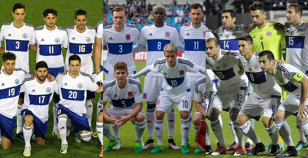 Luxembourg National Team Soccer Shirt jersey 2018-2019 Home Macron football 