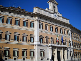 The Palazzo Montecitorio was designed by Gian Lorenzo Bernini for the nephew of Pope Gregory XV