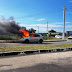 Carro pega fogo em Conceição do Coité