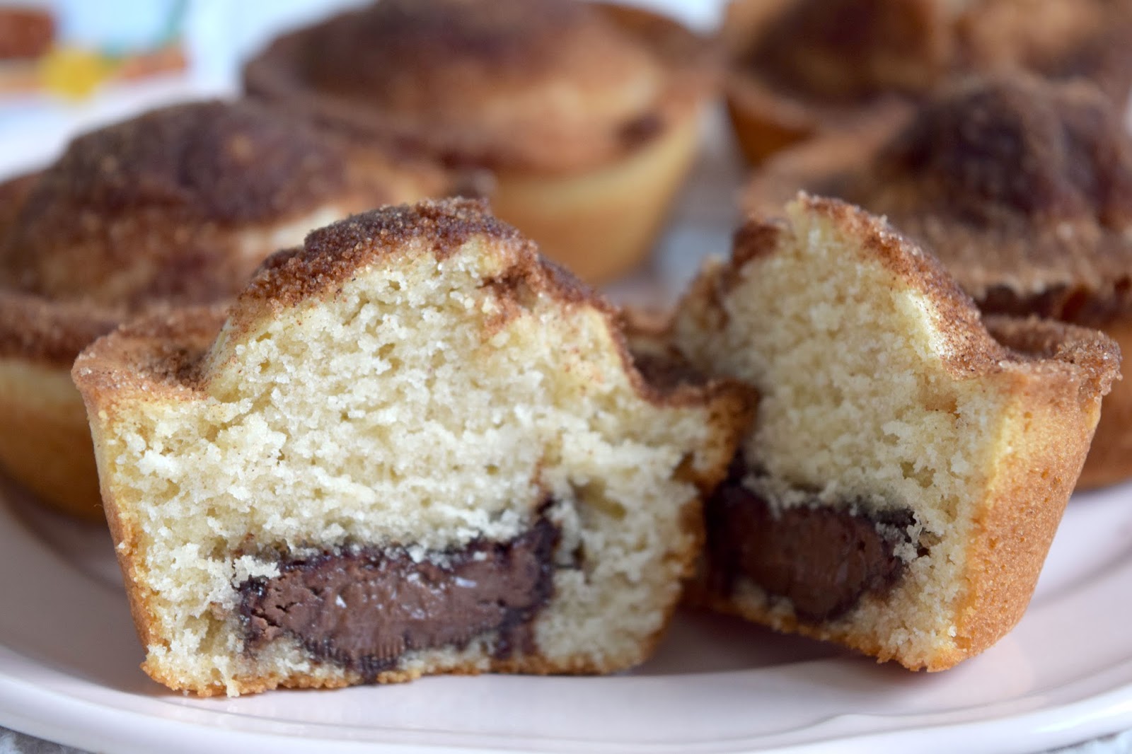Nutella Stuffed Cinnamon Sugar Muffins