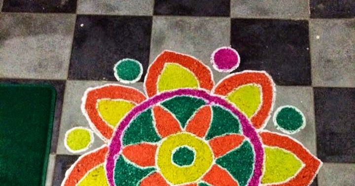 4th Standard Rangoli Design For Kids Easy