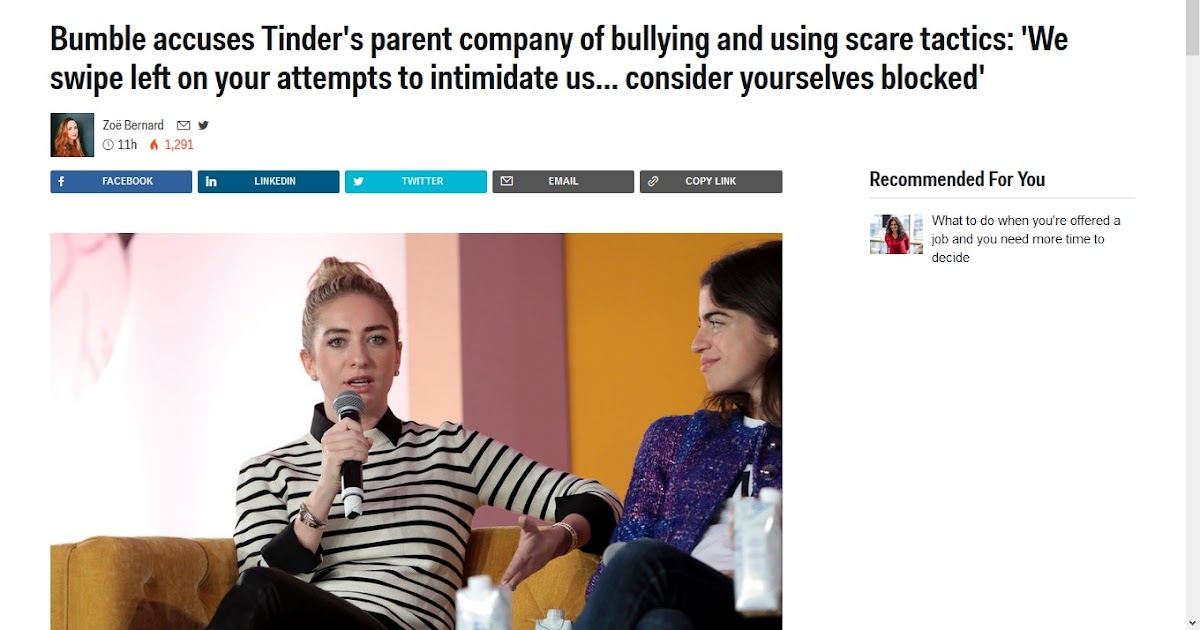 "Breaking the online dating sound barrier" Bumble clapped back at