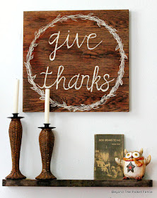 Hand Lettered Give Thanks Sign Hand Lettered Give Thanks Sign