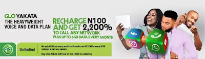 Glo Yakata Heavyweight Voice and 6gb Data Plan Glo Yakata Heavyweight Voice and 6gb Data Plan