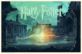 Harry Potter and the Deathly Hallows Standard Edition Screen Print by Stan & Vince x Dark Hall Mansion