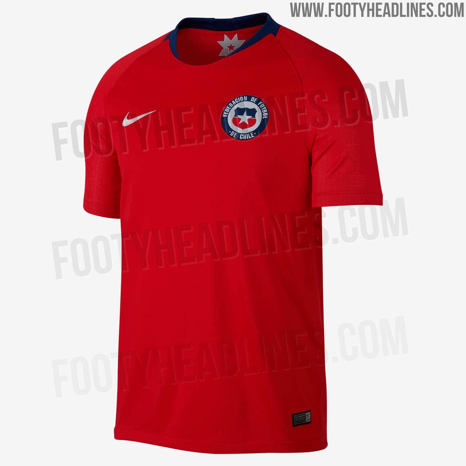 Nike Chile 2018 Home Kit + Bespoke Typeface Revealed Footy Headlines
