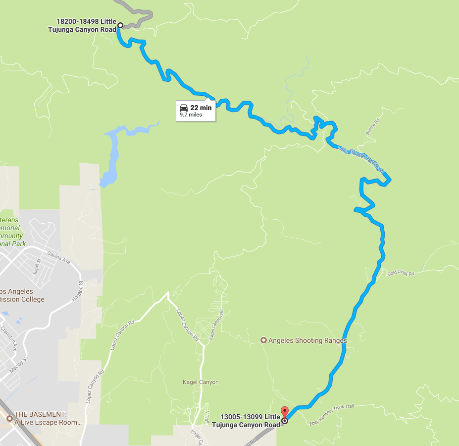 Californian Touge Little Tujunga Canyon the Tire's Quartet